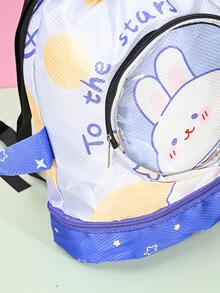 Chicas Mochila con cordón con patrón de conejo - Multicolor - Ver 5