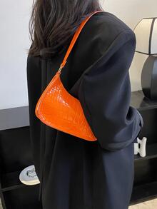 Mini Dập nổi cá sấu Cái túi - trái cam - Xem 6