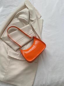 Mini Dập nổi cá sấu Cái túi - trái cam - Xem 3