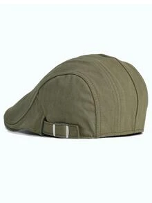 1入組中性搭扣裝飾休閒鴨舌帽適用於日常生活 - 軍綠色 - 查看 5