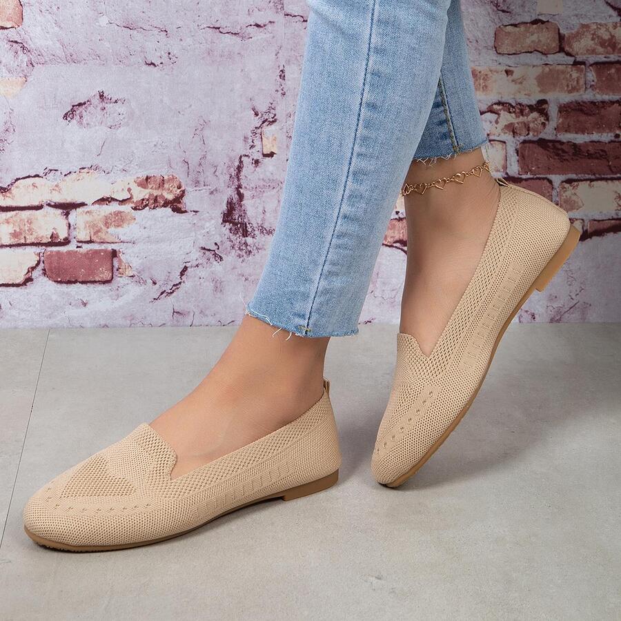 Women's Apricot Solid Color Shoes - Apricot - View 1