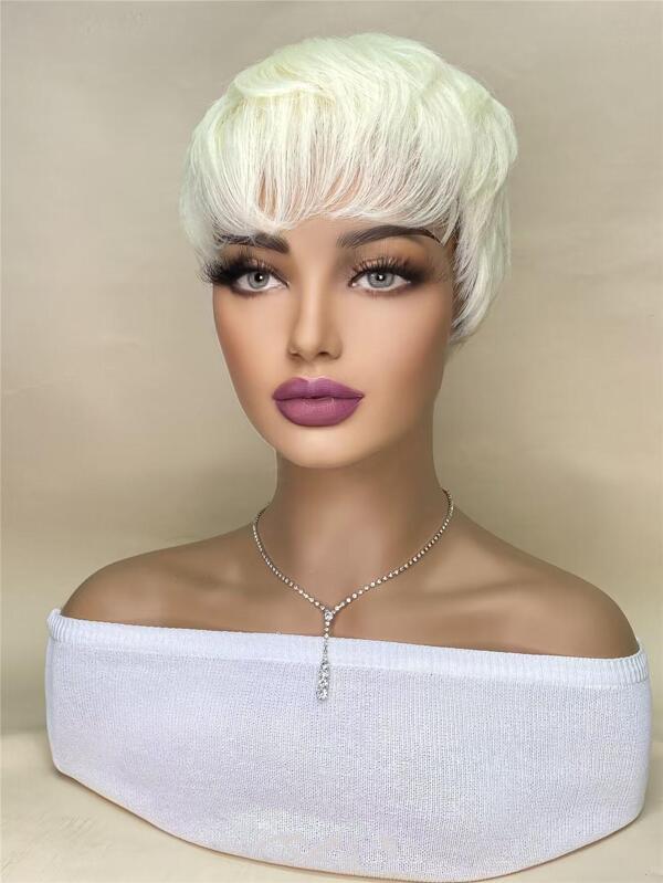 Synthetic Heat Resistant Wigs Natural Wave Short Wigs With Bangs
