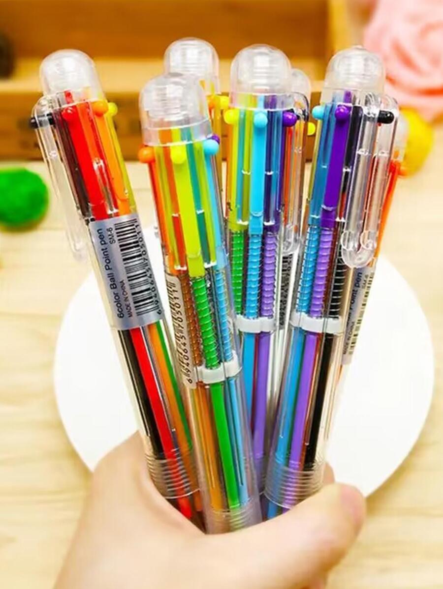 1pc Multicolor Ballpoint Pen(random Color) - Multicolor - View 1