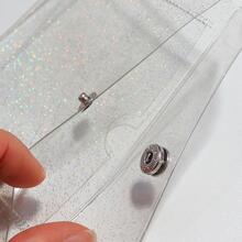 1PC Transparent Card Bag Student Coin Purse, Girl Heart Card Set