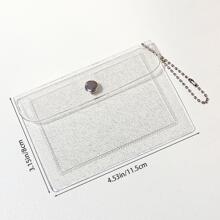 1PC Transparent Card Bag Student Coin Purse, Girl Heart Card Set