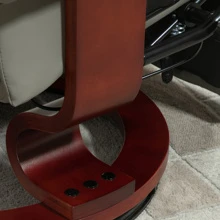 HOMCOM Faux Leather Manual Recliner, Adjustable Swivel Lounge Chair with Footrest, Armrest and Wrapped Wood Base for Living Room, Black - 灰色 - 查看 9