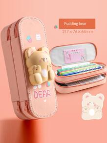 1pc Cartoon Graphic Pencil Bag