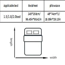 3入組冰絲床上用品帶提花&印花設計,可機洗 - 彩色 - 查看 7