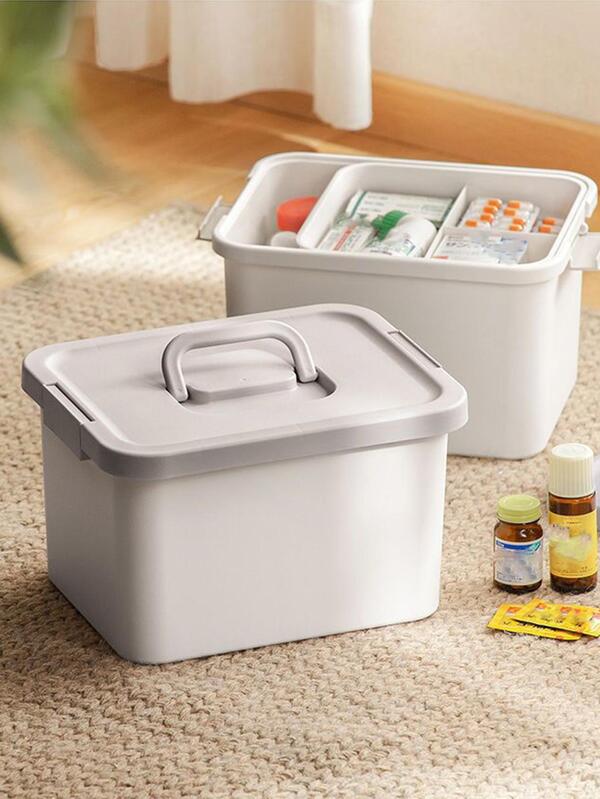 1pc Household Medicine Box, MultiLayer Large Capacity Family Medicine