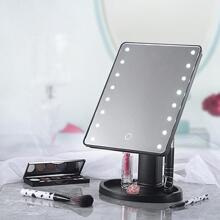 1pc Foldable Desktop Makeup Mirror With Light