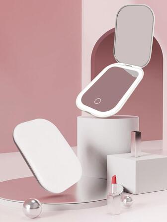 1入組可折疊化妝鏡帶燈