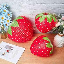 3入組紙燈籠草莓形派對掛燈 - 紅色 - 查看 5