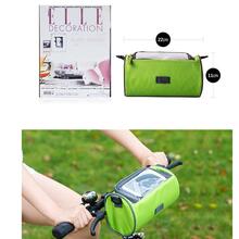 Outdoor Cycling Touch Screen Visible Navigation Front Tube Storage Bag For Bicycle - Green - View 3