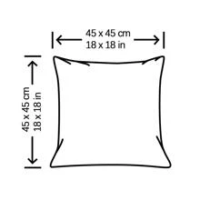 Vỏ đệm họa tiết kẻ sọc không có chất độn - Màu be - Xem 5