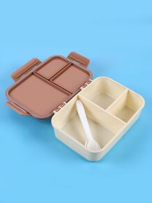 1 hộp đựng cơm trưa nhiều ngăn, nhà bếp, quà tặng Giáng sinh - màu nâu - Xem 2