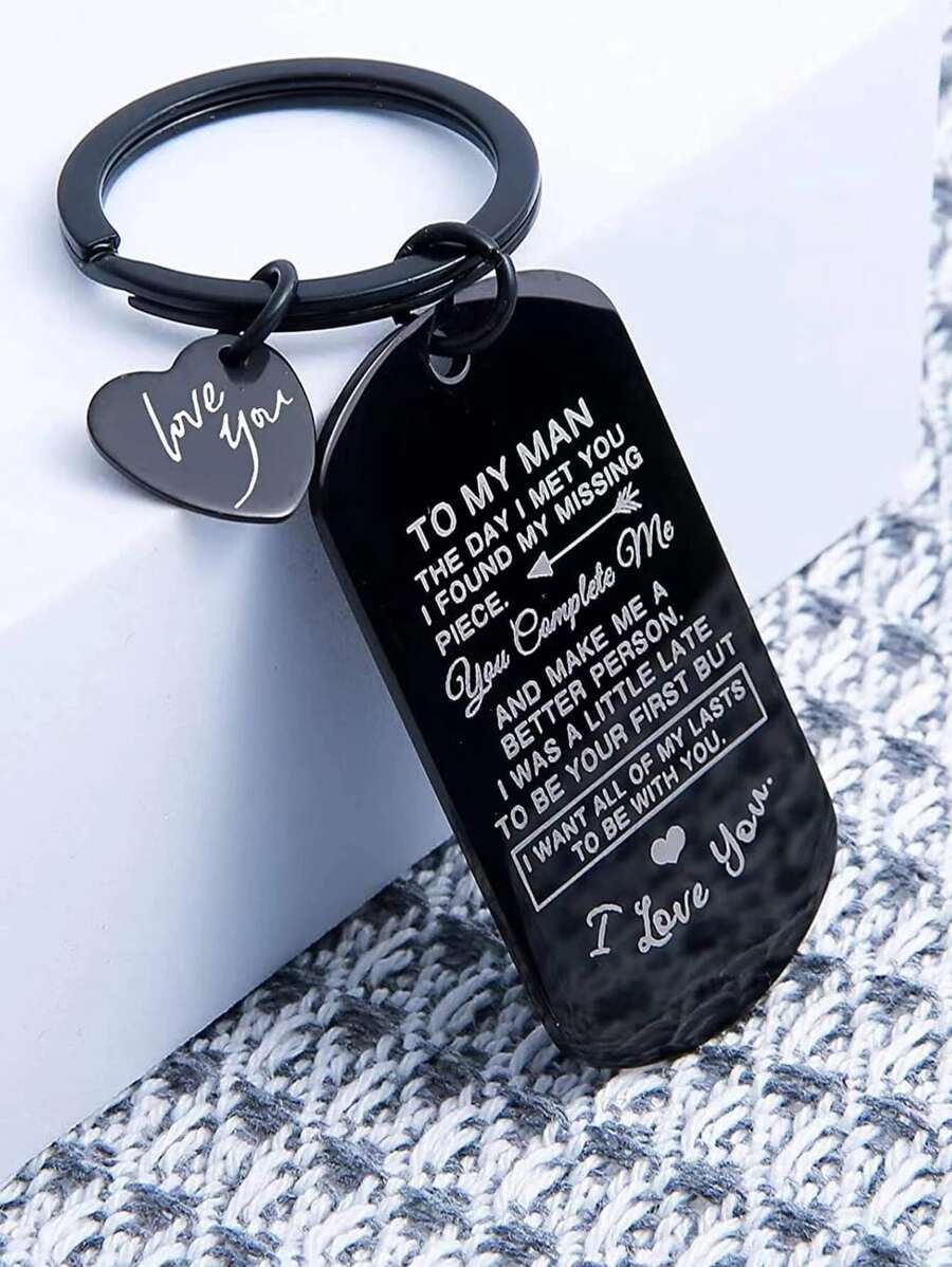 Women Slogan Graphic Geometric Charm Fashionable Keychain For Key Decoration Bag Accessories Bag Charms Gifts Valentine'S Day Stylish For Teen Girls Women College Students Teacher White-Collar Workers Rookies & White-Collar Workers Gift Accessories Decor Funny Gifts Funny Gift Key Chain Charms Keyrings - Black - View 1