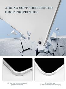 Painting Notebook Protective Case With Pen Slot, Suitable For IPad Mini 4/5 Mini6 Mini7 A8 A16 2025 Air 11 13 M2 M3 Pro 11 13 M4 2024 Air 4 5 10th 10.9 Pro 11 9th 8th 7th 10.2 Pro 12.9 4th 5th 6th, TPU Soft Shell, Excluding Pen - Black and White - View 7