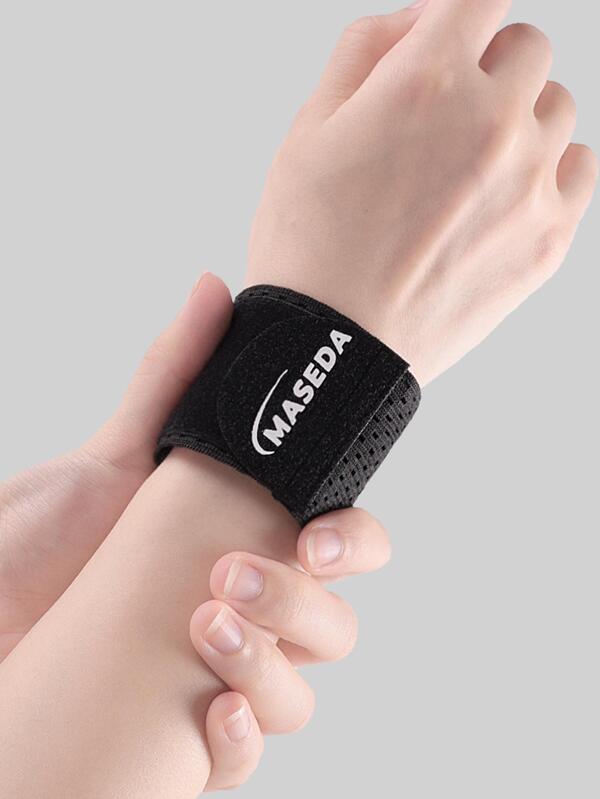 1pc Letter Graphic Anti-Sprain Fitness Badminton Wrist Band Gym Gym Wristbands Accessories