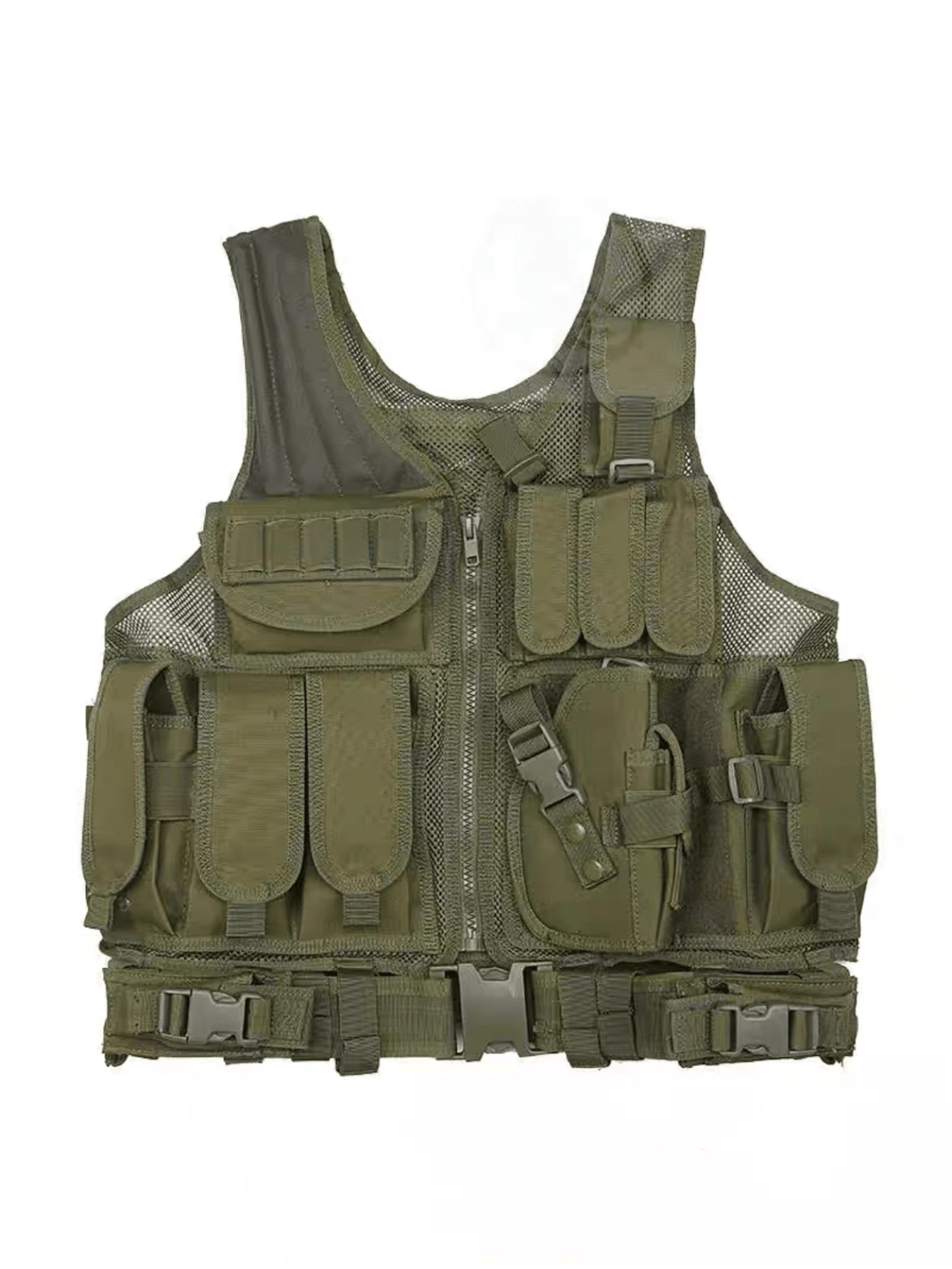 Outdoor Multifunctional Mesh Breathable Vest - Army Green - View 1
