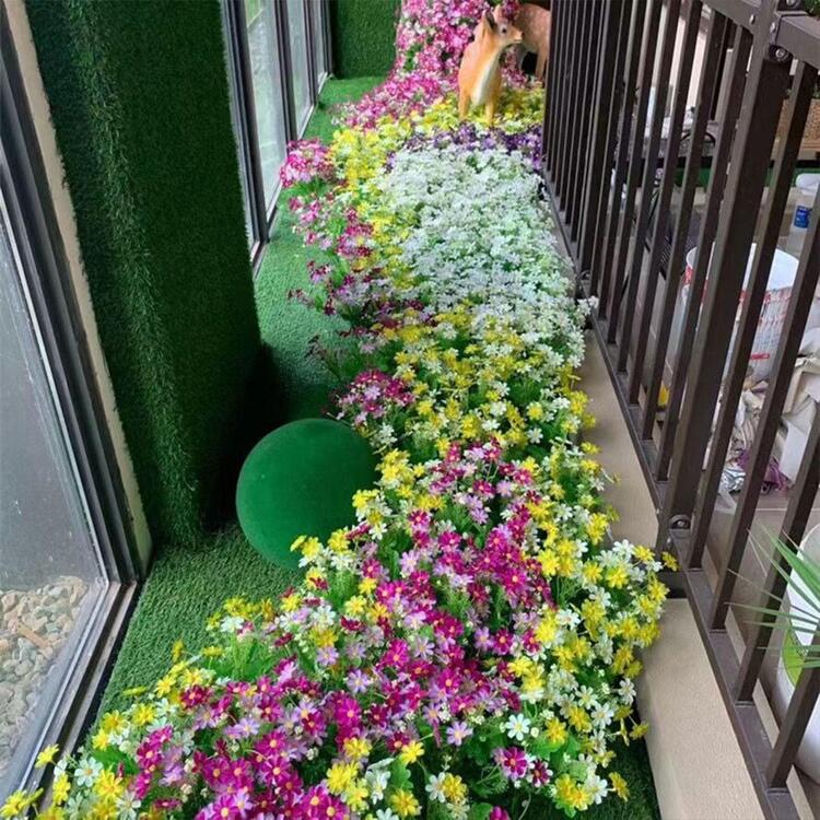 人工花4個セット、28本の蘭、小さなデイジー、7本の枝、装飾用の新鮮でシンプルな人工花 - マルチカラー - 見る 6