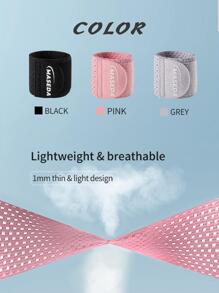 1 件装字母图案防扭伤健身羽毛球腕带健身房健身腕带配件 - 粉色 - 查看 6