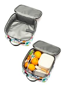 兒童卡通恐龍和樹圖案方包