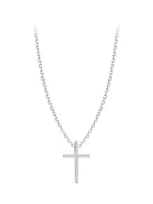 1 Mặt Dây Chuyền Đơn Giản & Thanh Lịch Dây Xích Xương Đòn, Phong Cách Tối Giản-Chữ Thập, Cánh Hoa, Ngôi Sao, Cây Giàu Có - Bạc - Xem 4