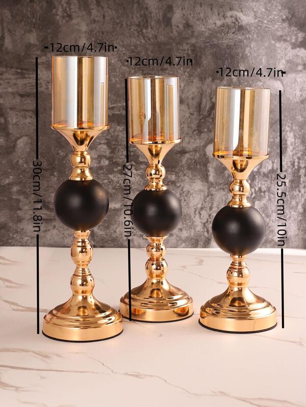 Pillar Candle Holder Artificial Crystal Candlesticks Holder for Dining Coffee Table Wedding