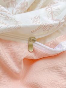 花卉圖案被套套裝內芯 - 粉色 - 查看 8