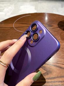 简单电镀无线充电磁性手机壳兼容 Iphone 16ProMax/16/16Pro/16Plus/15/15ProMax/15Pro/15Plus/11/12/13/14ProMax/XS/XR/11Pro/11ProMax/12Pro/12ProMax/13Pro/13ProMax/14Pro/14ProMax/14Plus 软壳 - 紫色 - 查看 8