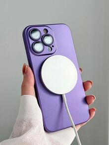 简单电镀无线充电磁性手机壳兼容 Iphone 16ProMax/16/16Pro/16Plus/15/15ProMax/15Pro/15Plus/11/12/13/14ProMax/XS/XR/11Pro/11ProMax/12Pro/12ProMax/13Pro/13ProMax/14Pro/14ProMax/14Plus 软壳 - 紫色 - 查看 4