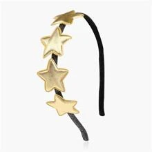 女孩星形裝飾時尚髮箍適用於頭髮裝飾用品 - 金色 - 查看 2