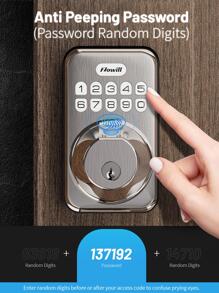 Fingerprint Door Lock, Zowill Keyless Entry Door Lock Keypad Deadbolt With 20 Biometric Fingerprints, 20 User Codes, Auto Lock, IP54 Waterproof, Easy Installation Smart Lock - Bạc - Xem 3