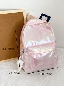 Chicas 1 pieza Mochila clásica animal de dibujos animados accesorio cremallera - Rosa - Ver 3