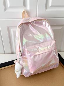 Chicas 1 pieza Mochila clásica animal de dibujos animados accesorio cremallera - Rosa - Ver 1