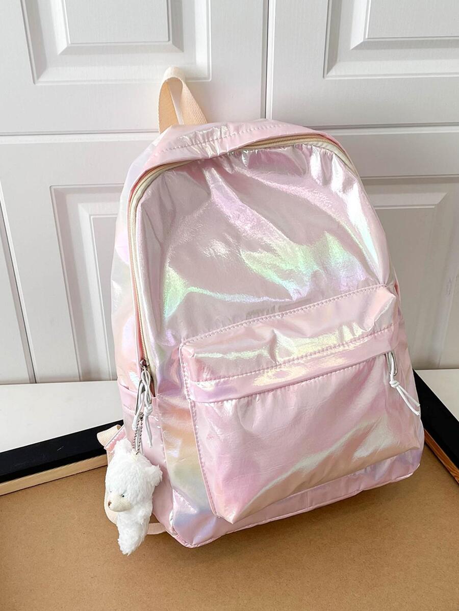 Chicas 1 pieza Mochila clásica animal de dibujos animados accesorio cremallera - Rosa - Ver 1