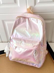 Chicas 1 pieza Mochila clásica animal de dibujos animados accesorio cremallera - Rosa - Ver 2