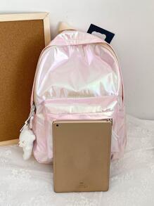 Chicas 1 pieza Mochila clásica animal de dibujos animados accesorio cremallera - Rosa - Ver 5