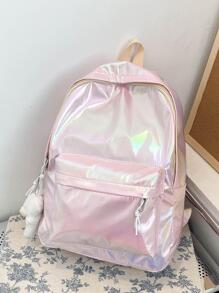 Chicas 1 pieza Mochila clásica animal de dibujos animados accesorio cremallera - Rosa - Ver 4