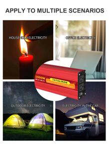 1000W Full Power Modified Sine Wave Power Inverter 24V To 110V AC With 2 Sockets - Red - View 7