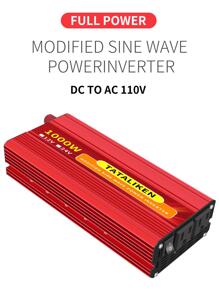 1000W Full Power Modified Sine Wave Power Inverter 24V To 110V AC With 2 Sockets - Red - View 3