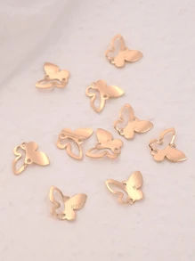 10 cái Bất đối xứng Vàng Hình bướm Trình kết nối Mặt dây chuyền trang sức DIY Đối với Hoa tai , Dây chuyền - Vàng - Xem 2