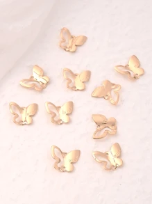 10 cái Bất đối xứng Vàng Hình bướm Trình kết nối Mặt dây chuyền trang sức DIY Đối với Hoa tai , Dây chuyền - Vàng - Xem 4