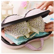 Travel Organizer Bag For Underwear - Black and White - View 3