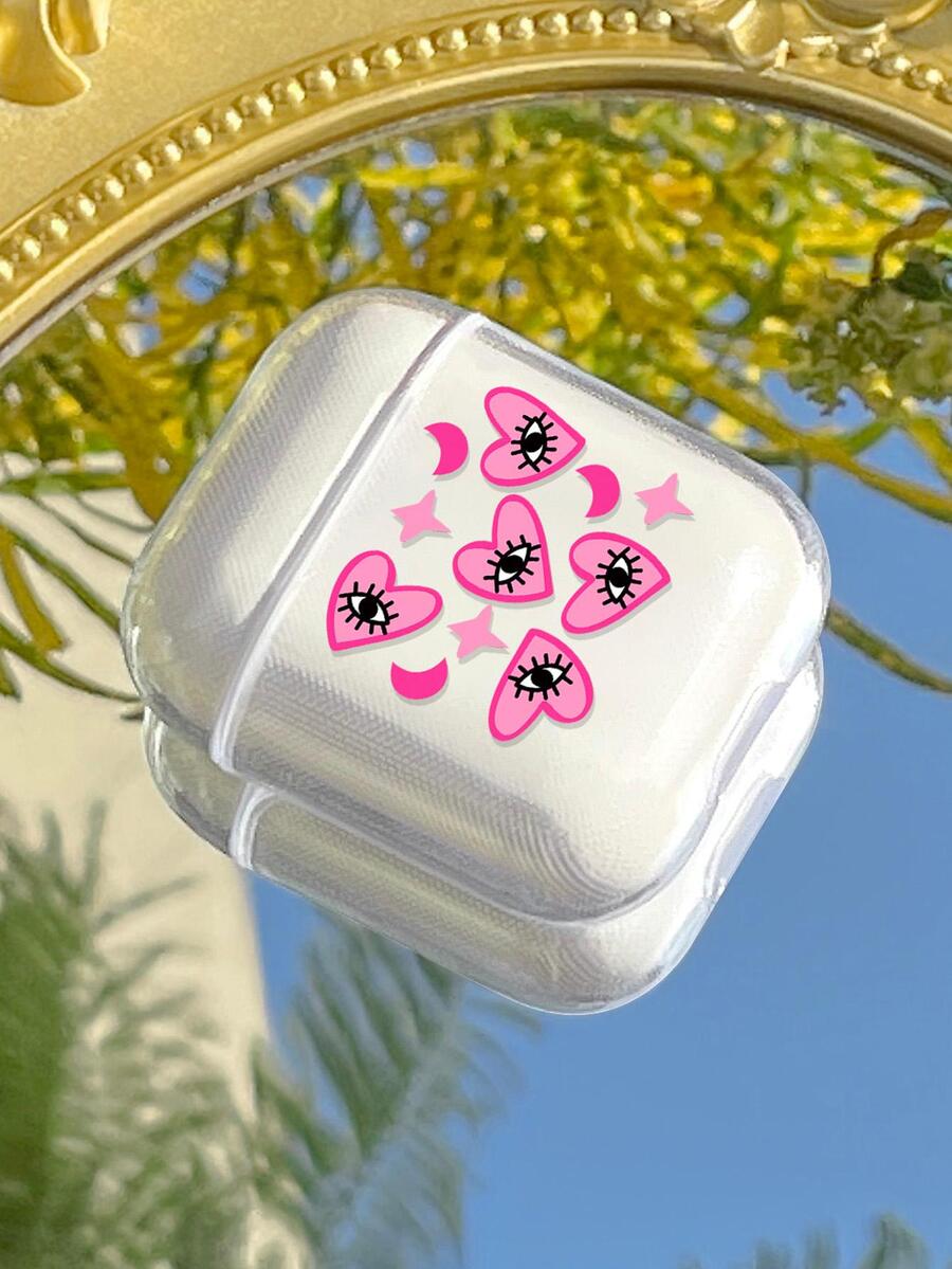眼睛&愛心圖案耳機殼適用於Airpods - 彩色 - 查看 1