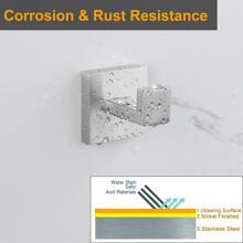 1pc Stainless Steel Bathroom Hook - Silver - View 4