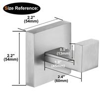 1pc Stainless Steel Bathroom Hook - Silver - View 6