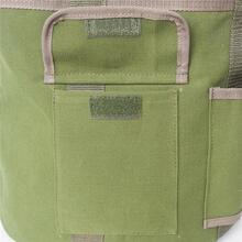 防水帆布工具包,草綠色花園工具水桶包帶手柄,工具收納袋 - 軍綠色 - 查看 5