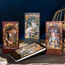 1 pieza Cuaderno con estampado de figura - Burdeos - Ver 1