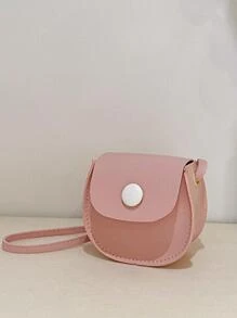 Túi yên ngựa có nút bấm cho bé gái - Hồng - Xem 4